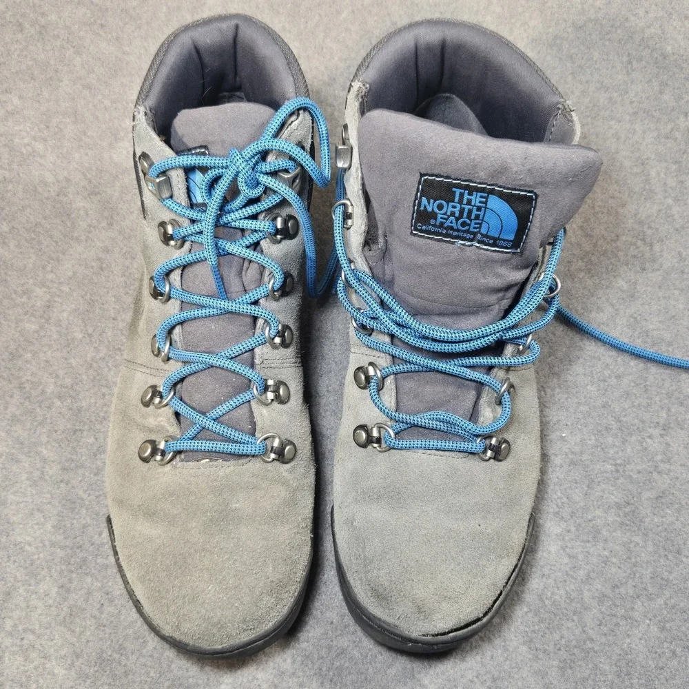 The North Face Larimer Mid Boots Mens Size 9 Black Gray Waterproof Lace Up